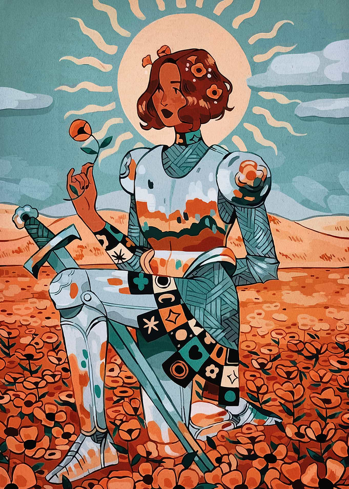 Flower Knight in Field of Poppies