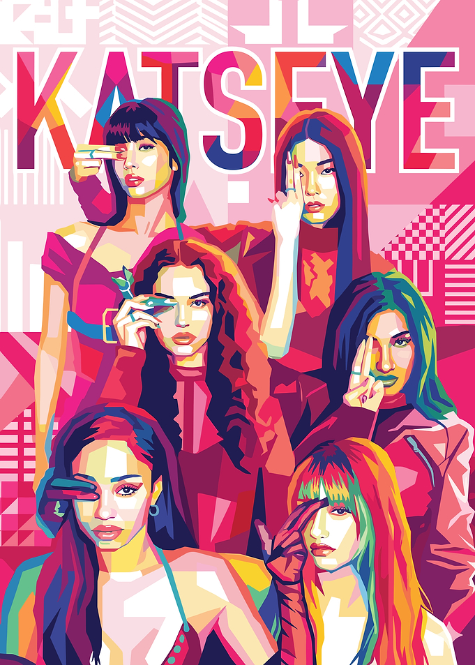 Katseye Pop Art Portrait