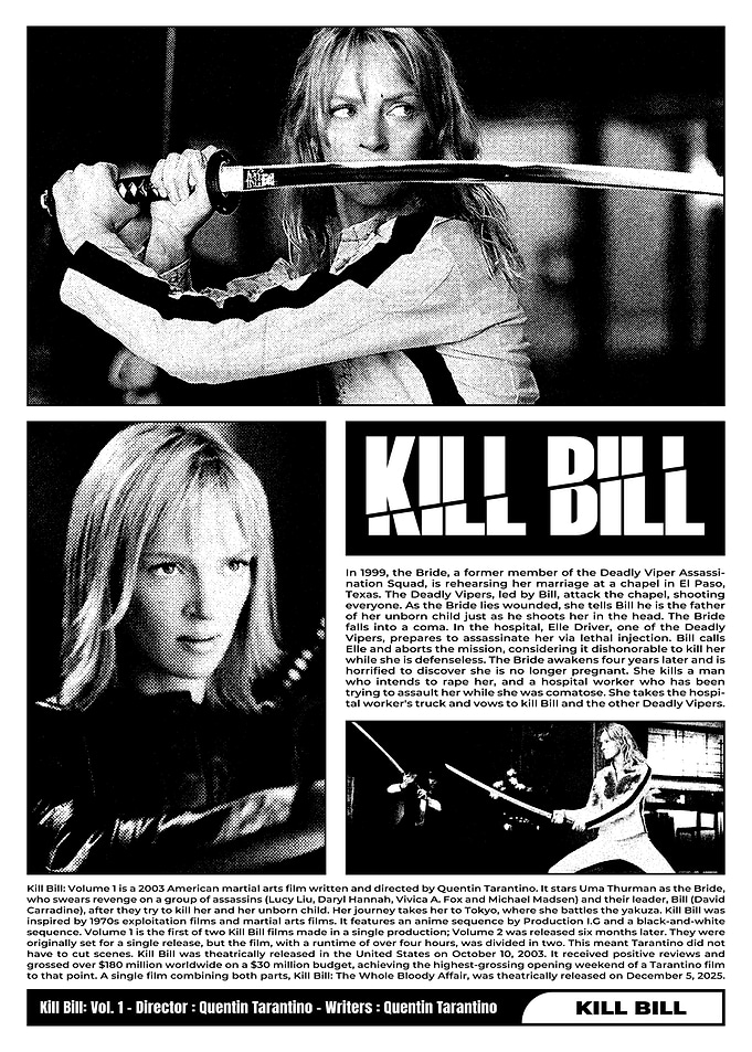 Kill Bill: Volume 1 Poster