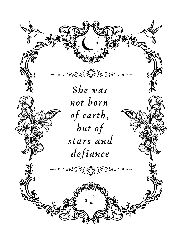 Stars and Defiance Quote Art