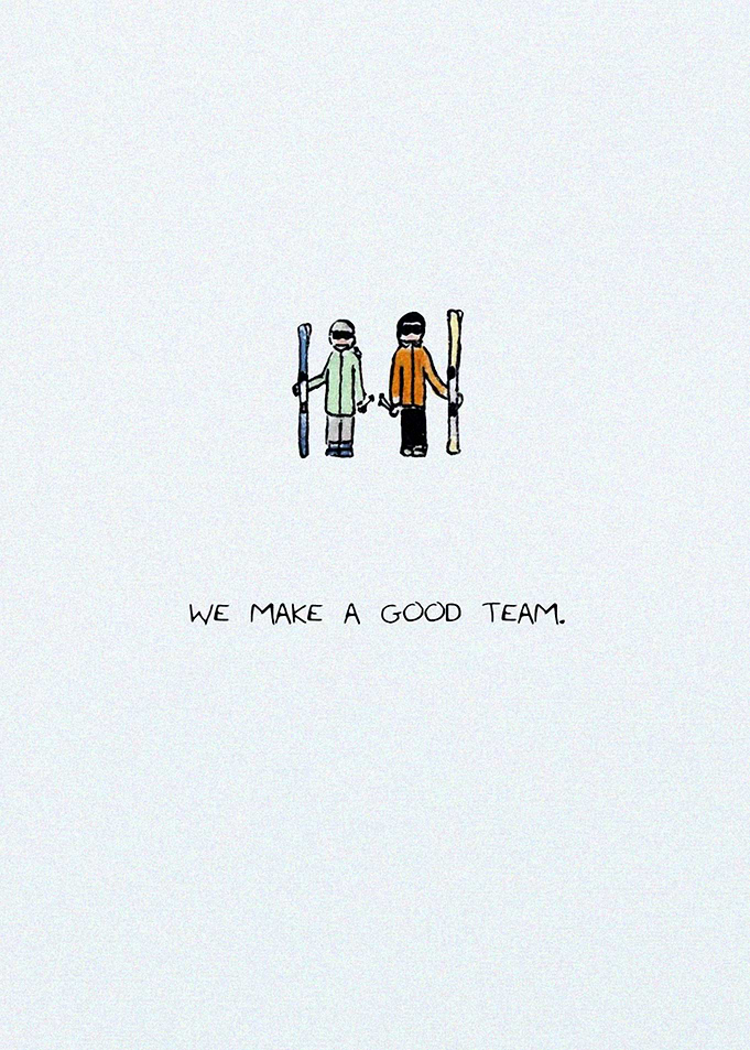 Ski Team Illustration