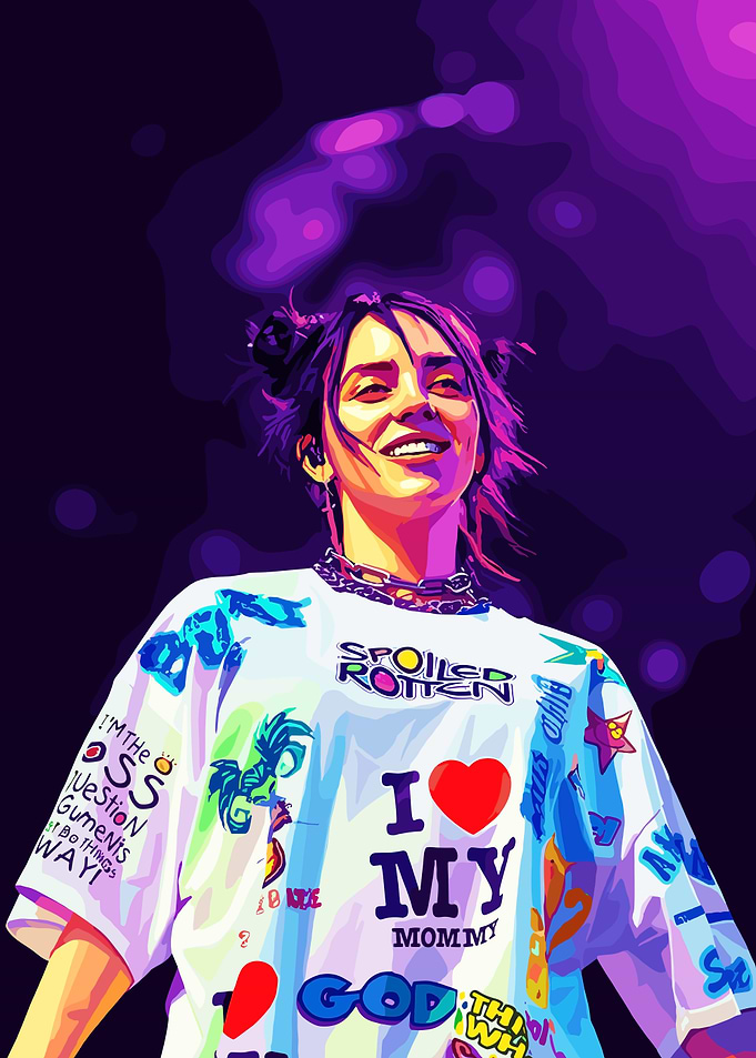 Billie Eilish Pop Art Portrait