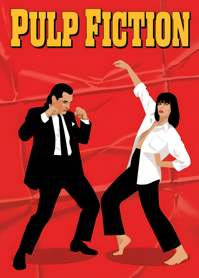 Pulp Fiction Movie Poster Illustration