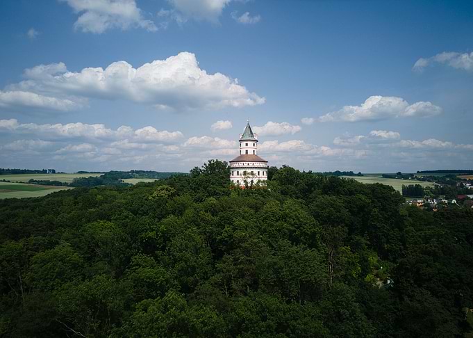 Castle Tower on Forested Hill