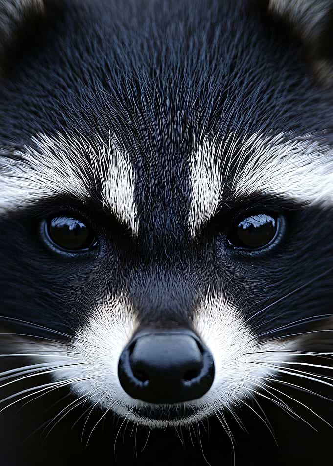 Raccoon Face Close-Up