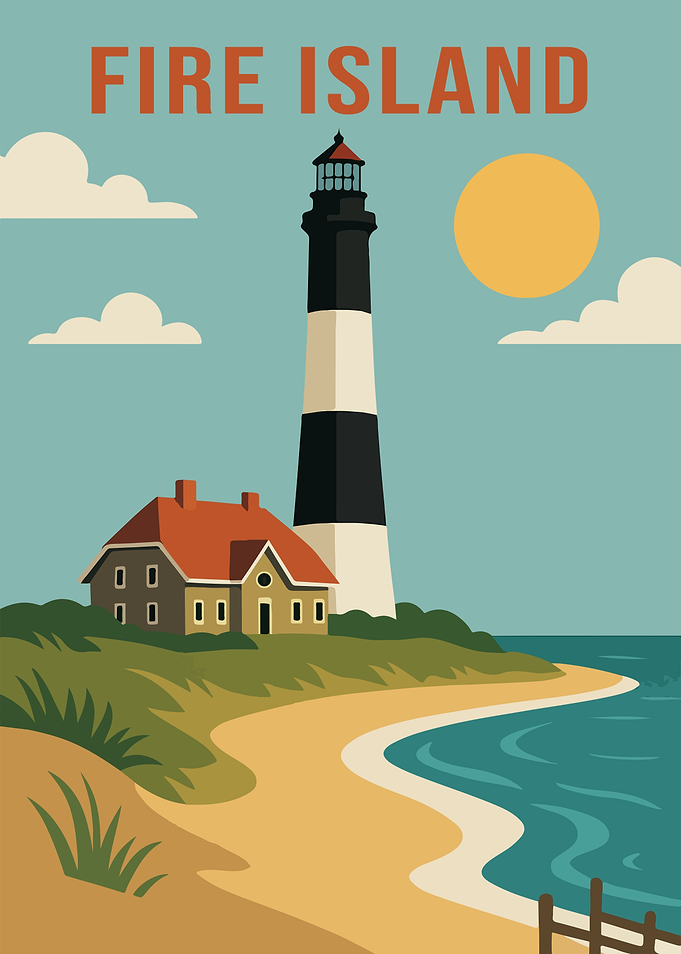 Fire Island Travel Poster