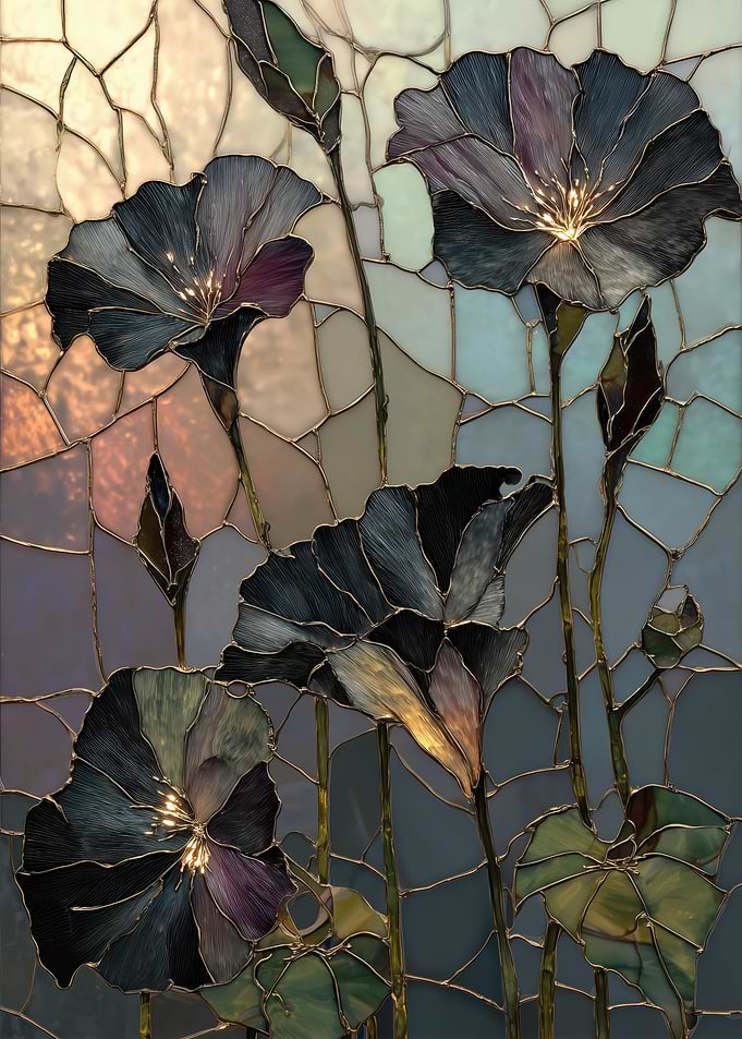 Stained Glass Floral Art
