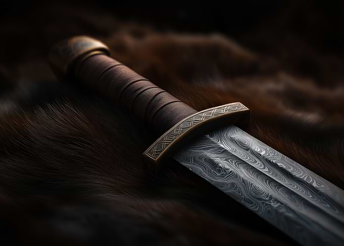 Viking Sword on Fur