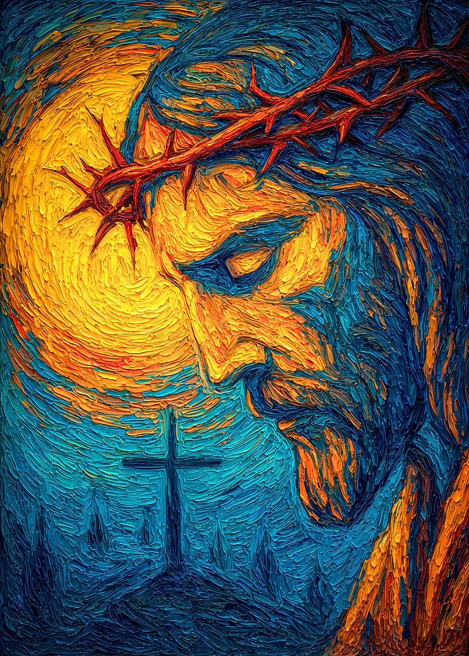 Jesus Christ Impasto Painting