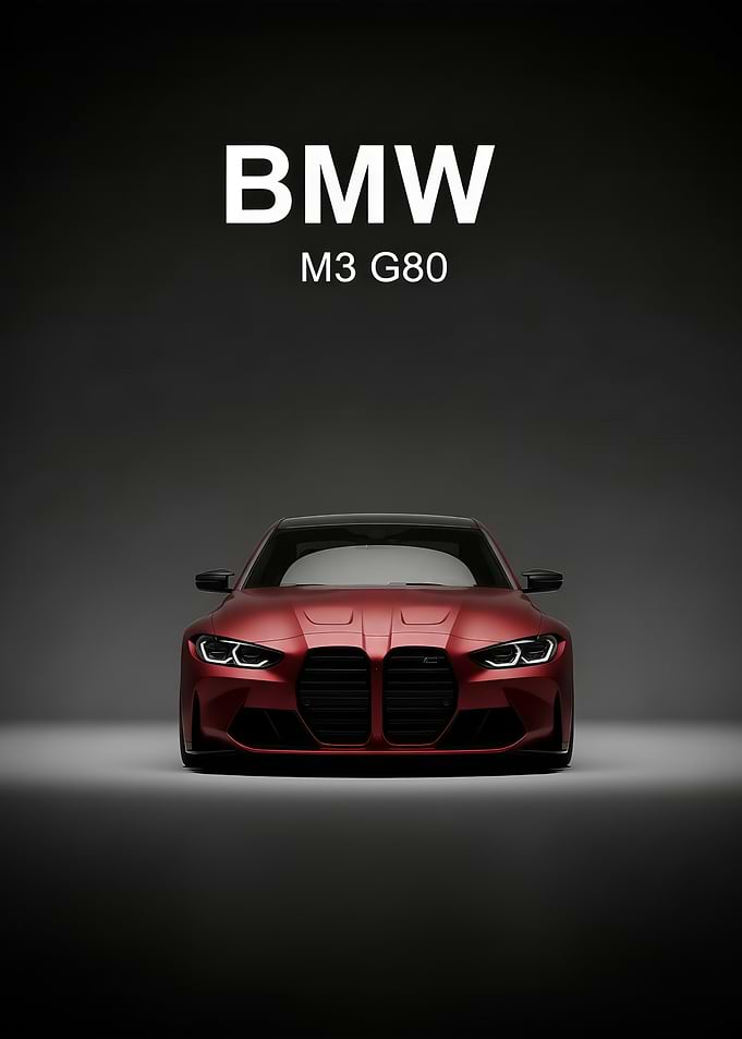 BMW M3 G80 Front poster