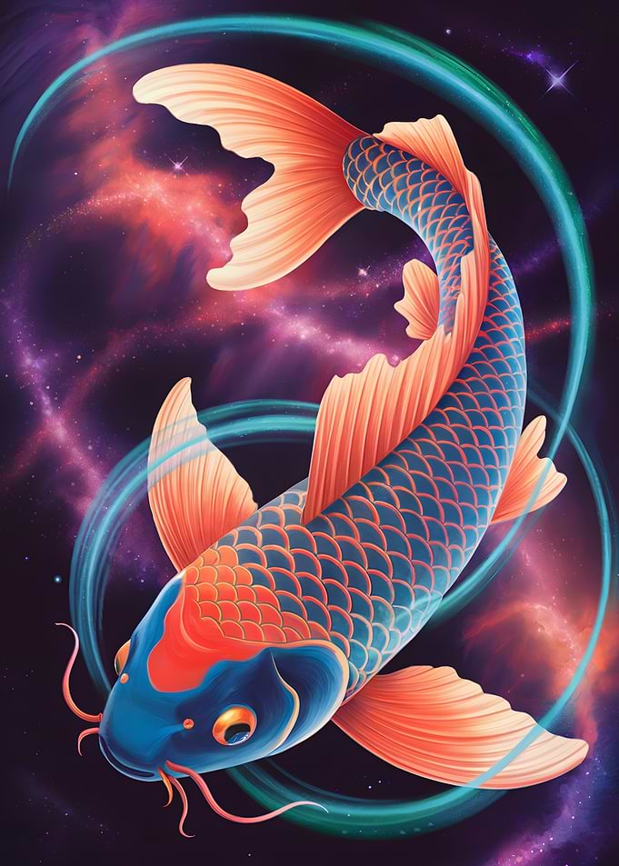 Koi Fish in Space