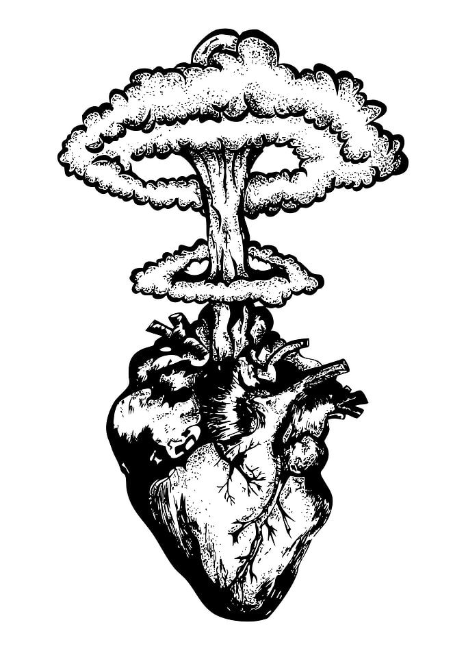Heart and Atomic Bomb Cloud