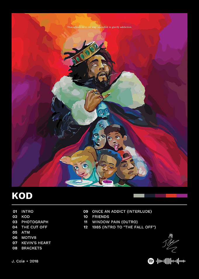 J. Cole KOD Album Cover Art