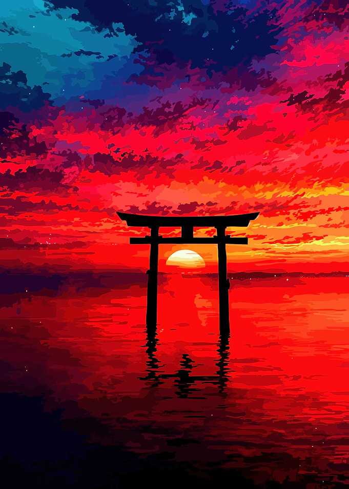 Torii Gate at Sunset