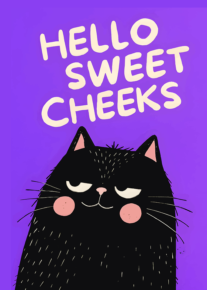 Hello Sweet Cheeks Cat