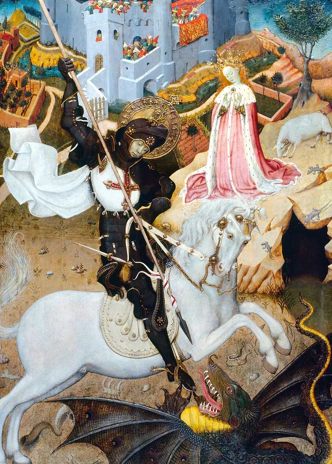 Saint George Slaying the Dragon Painting