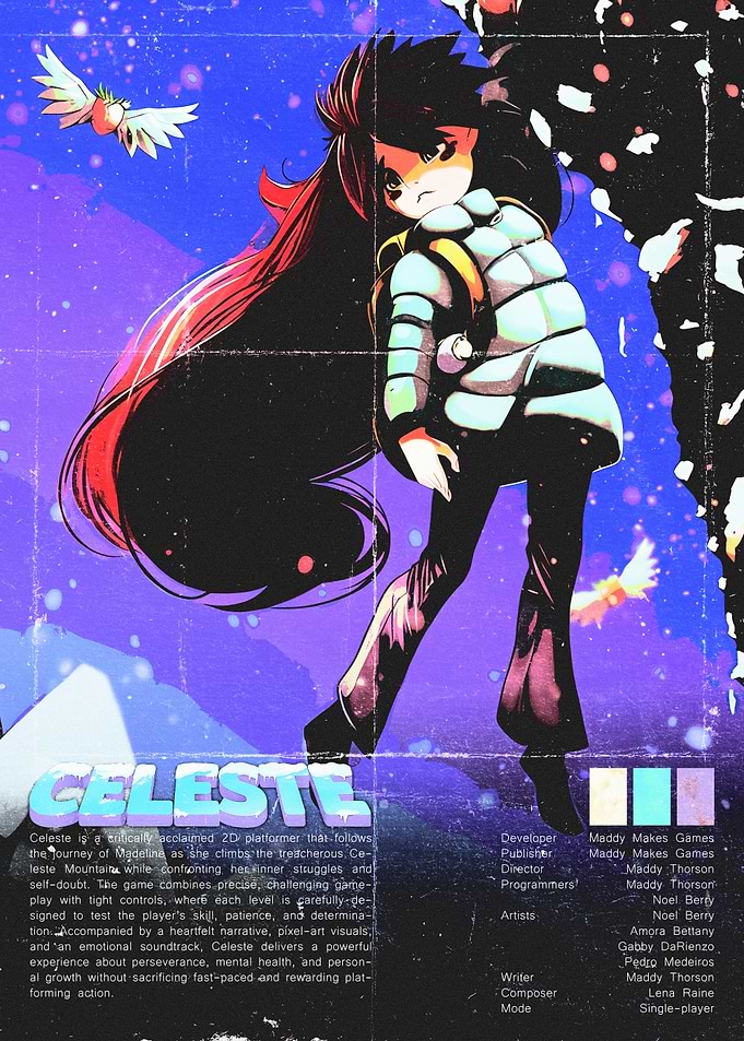 Celeste Game Poster Art