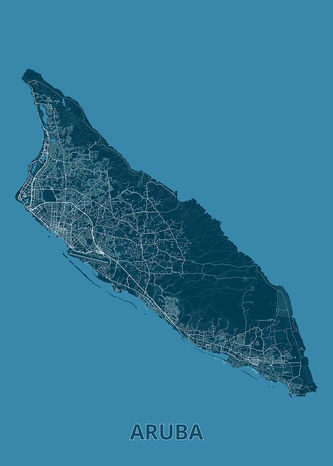 Aruba Island Map
