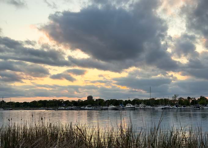 Escanaba Harbor at Sunset