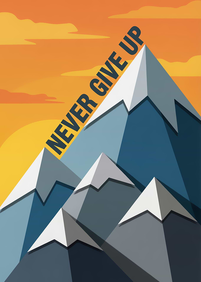 Never Give Up Mountain Landscape
