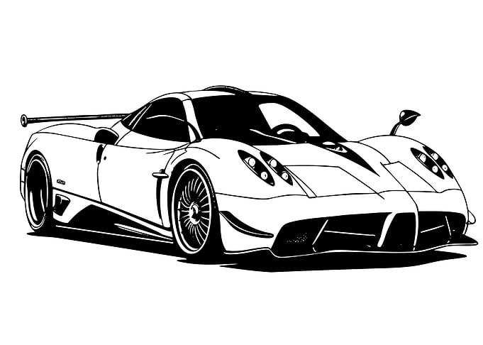 Pagani Huayra BC Black and White