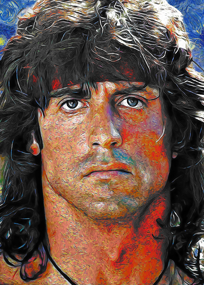 Rambo Portrait in Van Gogh Style