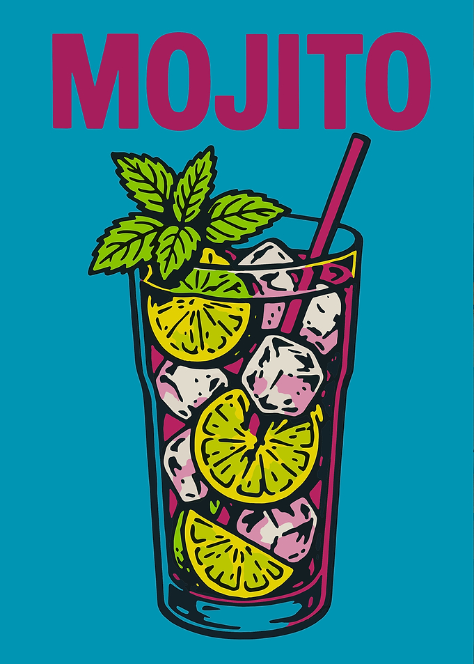 Mojito Cocktail Illustration