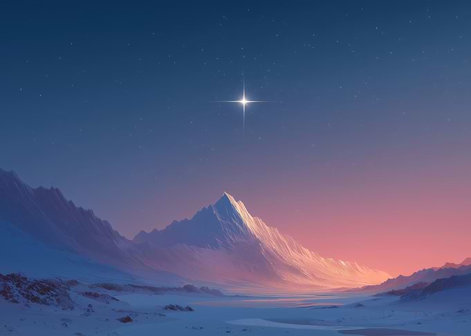 Starry Mountain Landscape