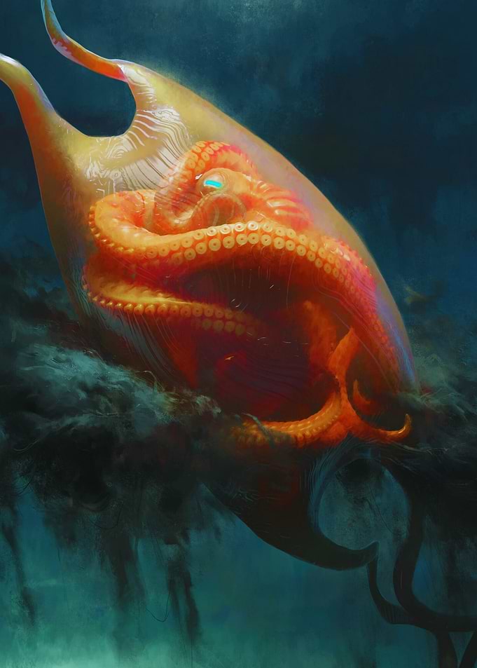 Octopus in Amber
