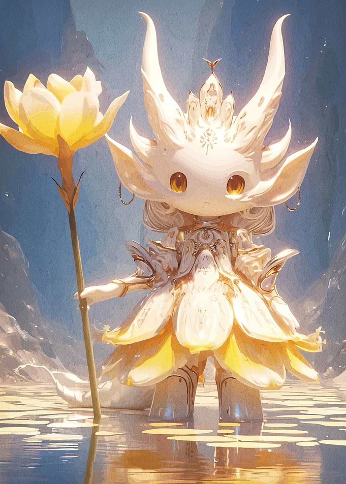 Floral Fairy with Lotus Flower