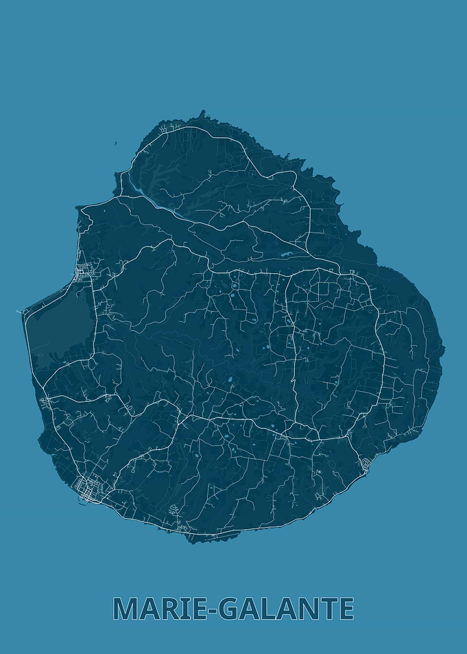 Marie-Galante Island Map