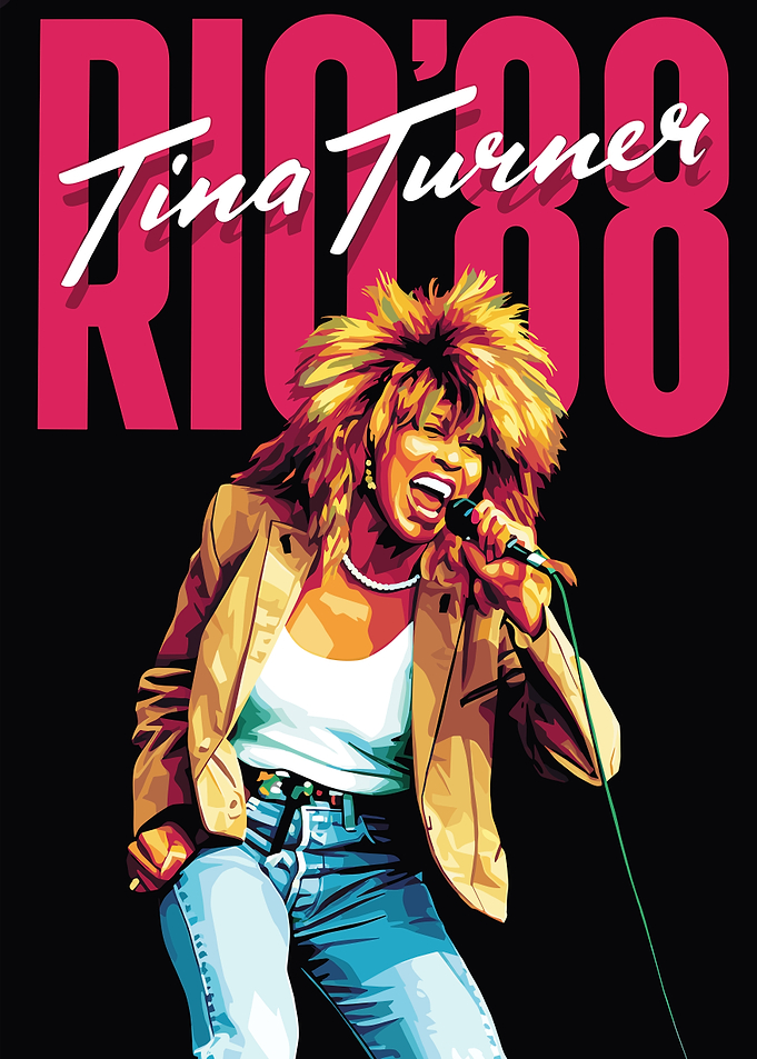 Tina Turner Rio'88 Concert Poster