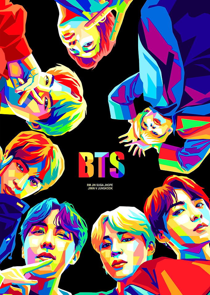 BTS Pop Art Portrait