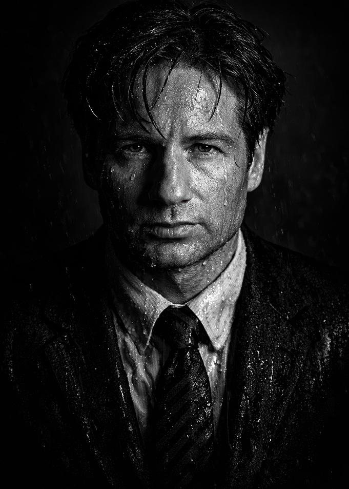 David Duchovny in Black and White