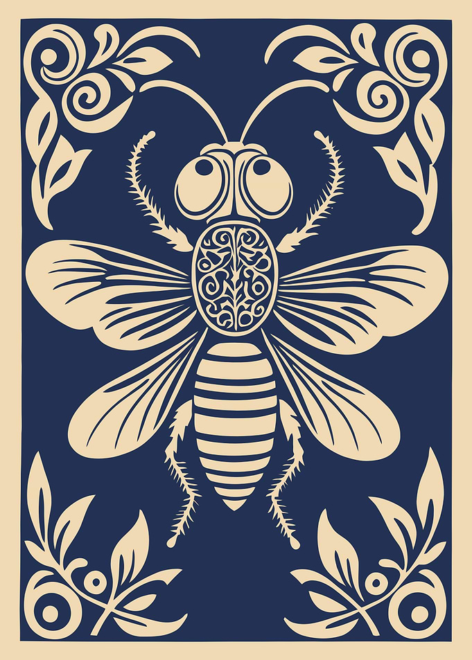 Stylized Bee Illustration