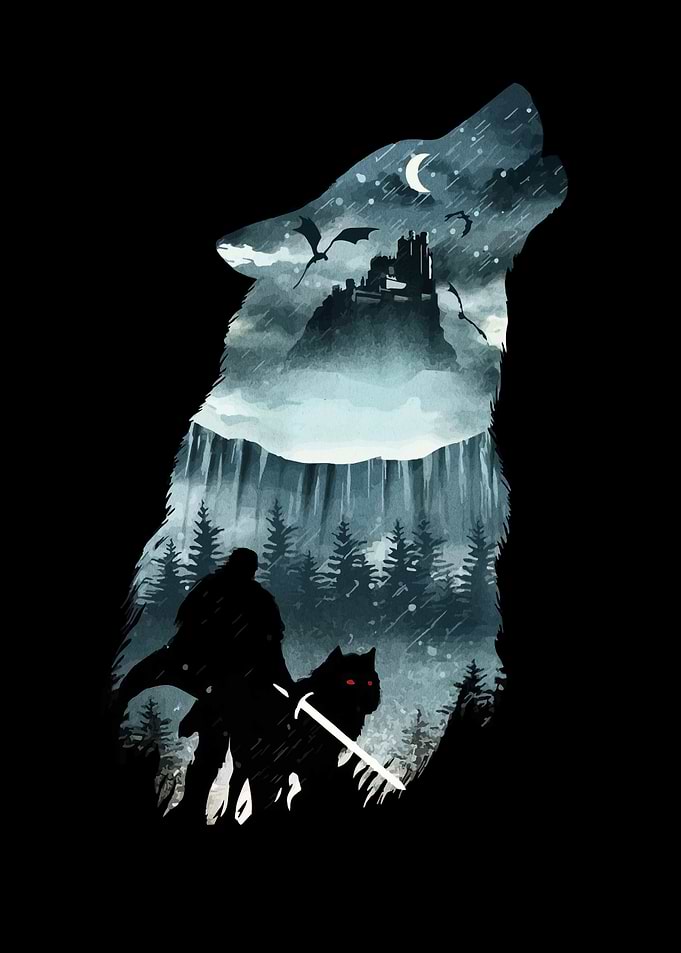 Winter is Coming: Wolf Silhouette