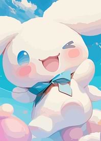 Cinnamoroll Winking Cute Illustration