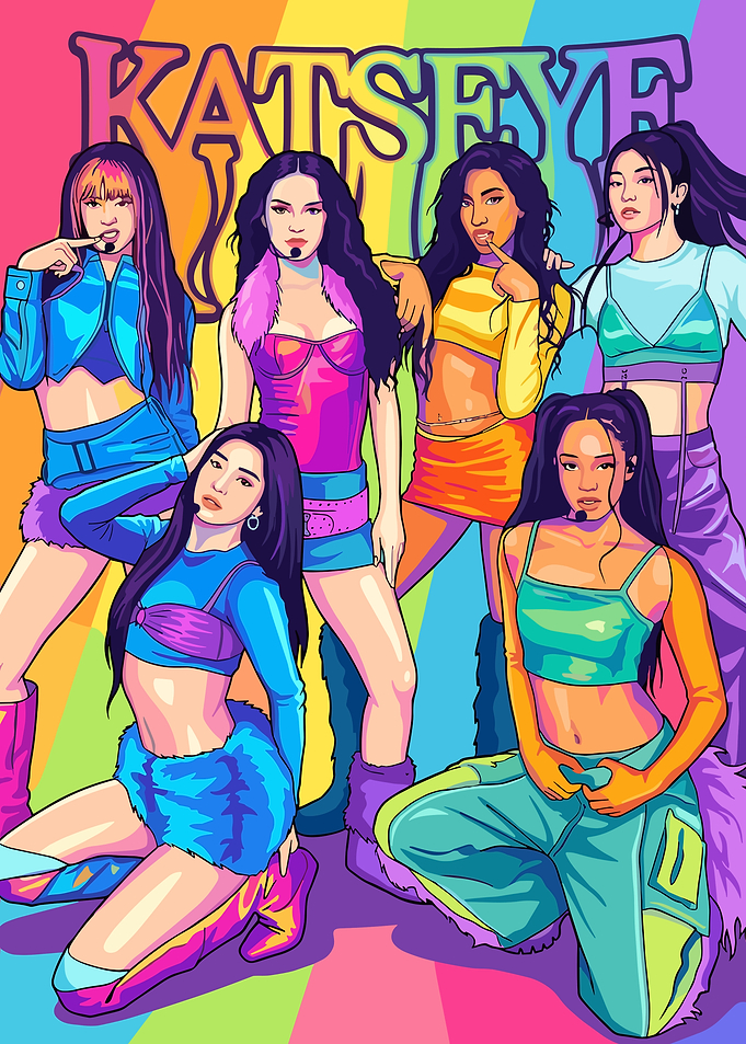 KATSEYE Group Vector Art