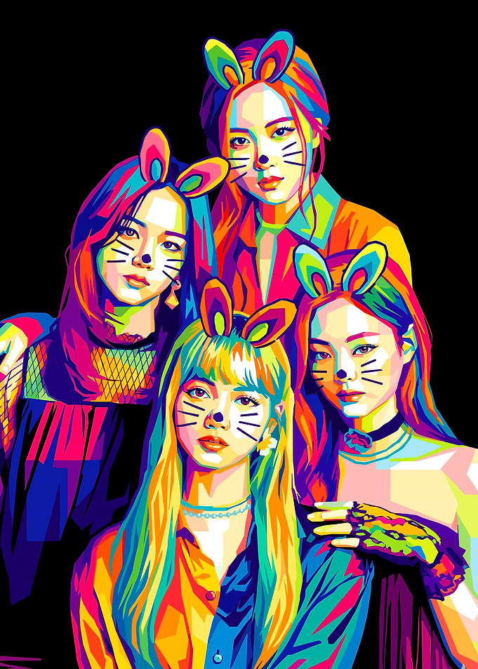Blackpink Bunny Pop Art Portrait