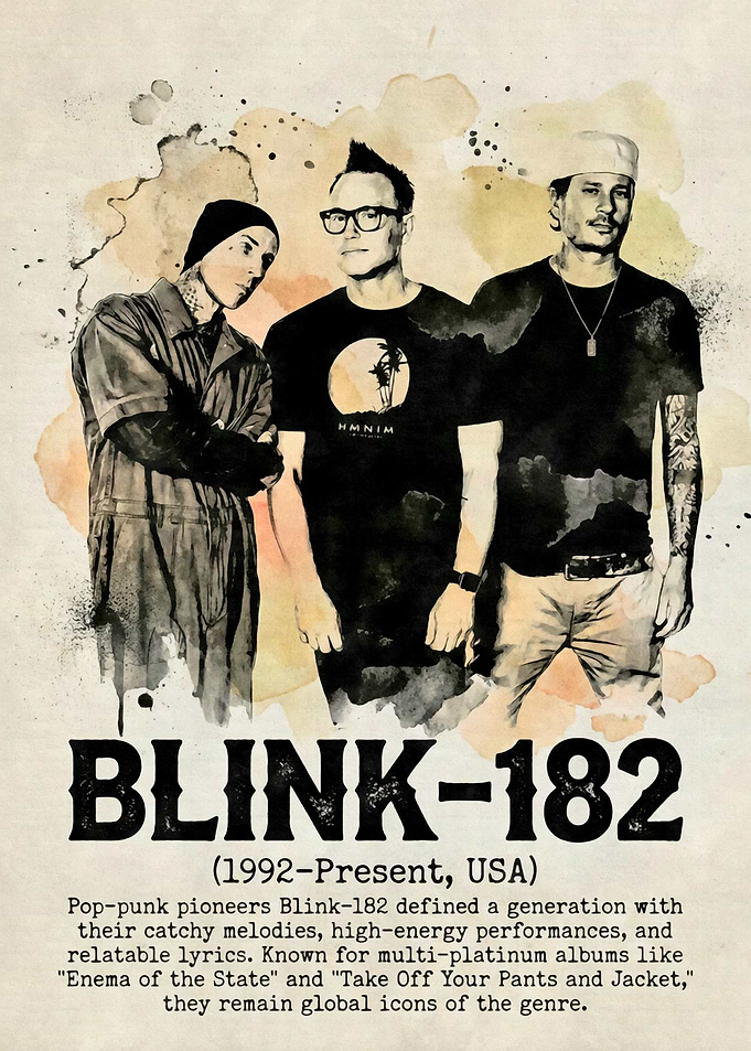 Blink-182 Band Poster