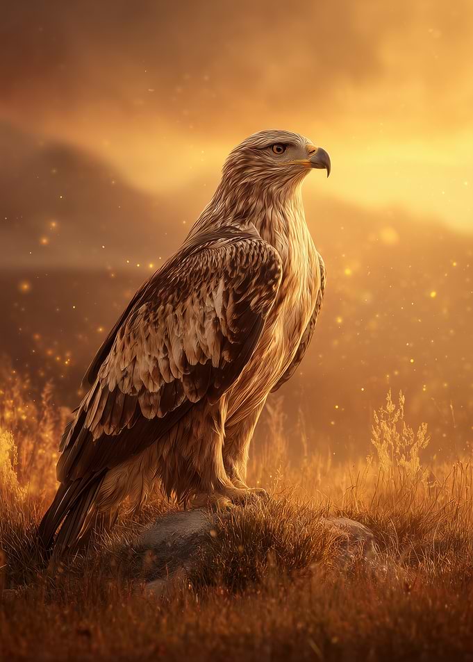 Majestic Eagle in Golden Light