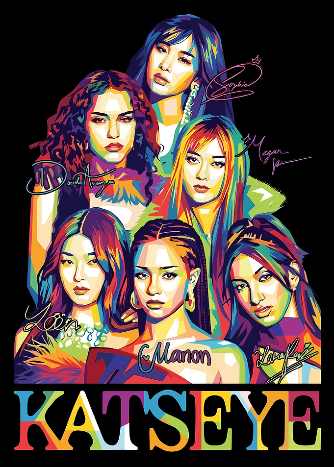 Katseye Pop Art Portrait