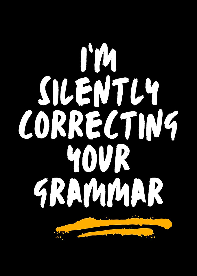 Silently Correcting Your Grammar Text Art