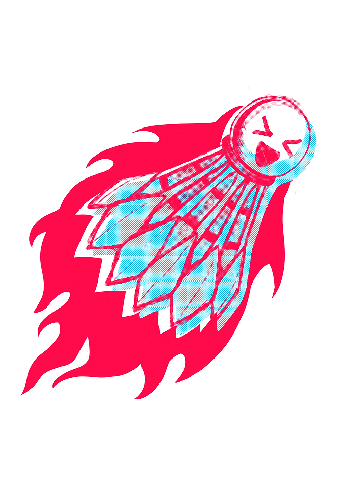 Badminton On Fire Summer Design