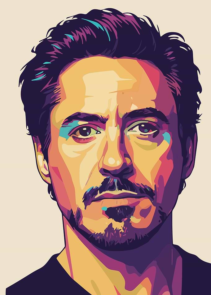 Robert Downey Jr. Pop Art Portrait
