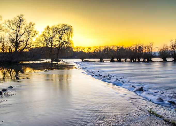 Golden Silence Over the River