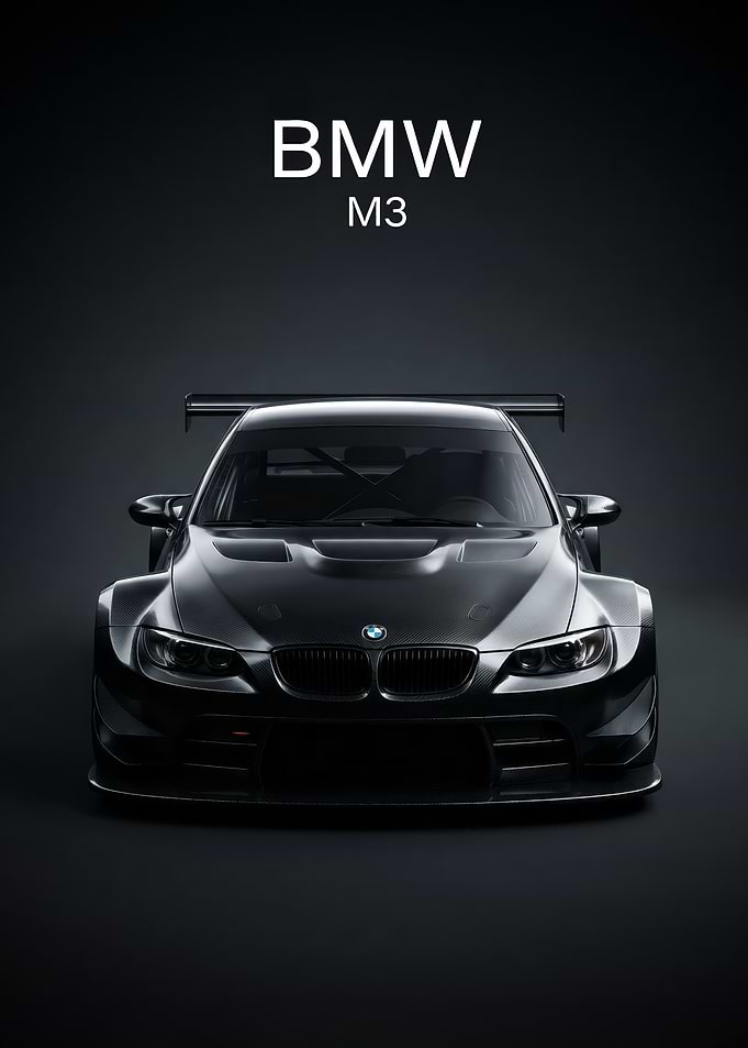 BMW M3 race car Front poster