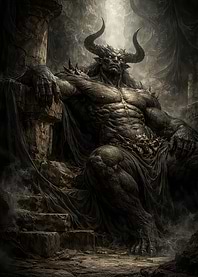 Demon king on Throne