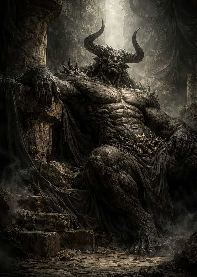 Demon king on Throne