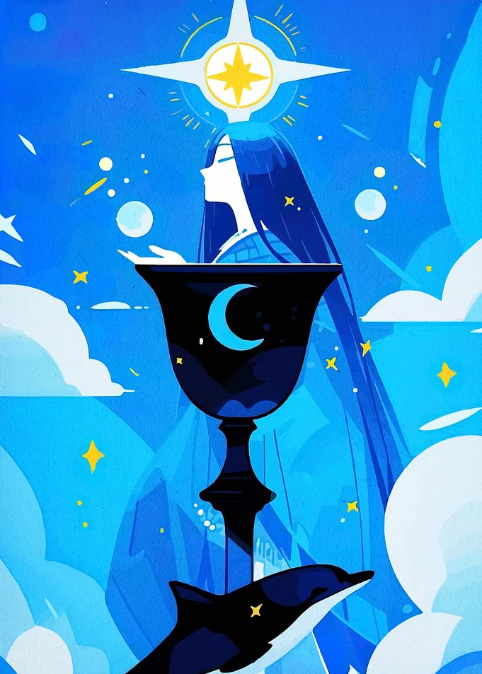 Celestial Chalice with Dolphin